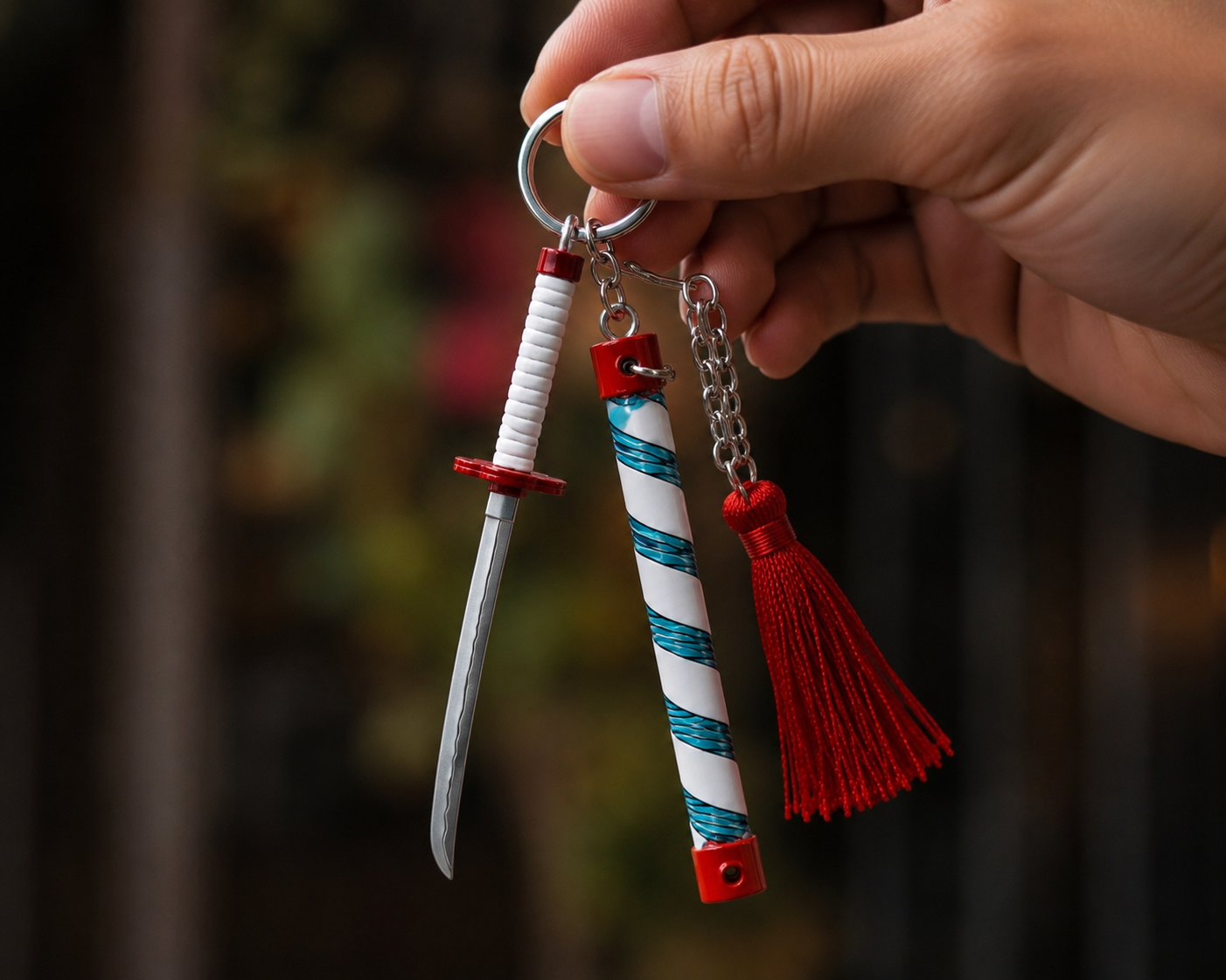 Krinji™ Premium Katana Keychain with Push Button