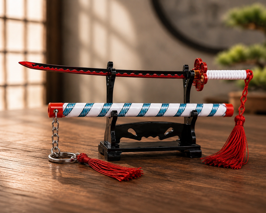 Krinji™ Premium Katana Keychain with Push Button