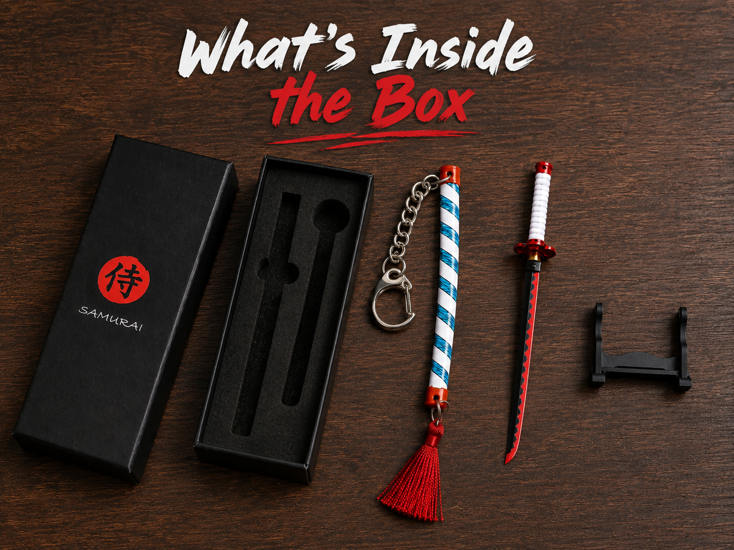 Krinji™ Premium Katana Keychain with Push Button