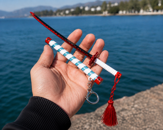 Krinji™ Premium Katana Keychain with Push Button